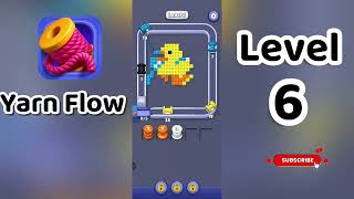 Yarn Flow Level 6 Walkthrough 🧶🧩 | Relaxing Rope Puzzle Game | Go Answer
