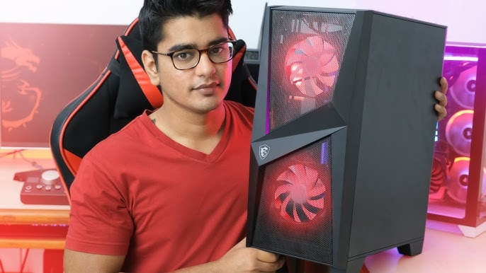  MSI MAG Forge 100M Mid Tower Gaming Computer Case Black, 2X 120  mm RGB PWM Fan, 1x 120 mm Fan, 1-6 RGB Hub, Tempered Glass Panel, ATX,  mATX, Mini-ITX - 306-7G03M11-809 : Electronics