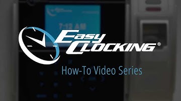 Easy Clocking How To Video Series: How To Enroll A Fingerprint On EC 500 Timeclock