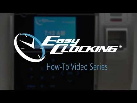 Easy Clocking How To Video Series: How To Enroll A Fingerprint On EC 500 Timeclock