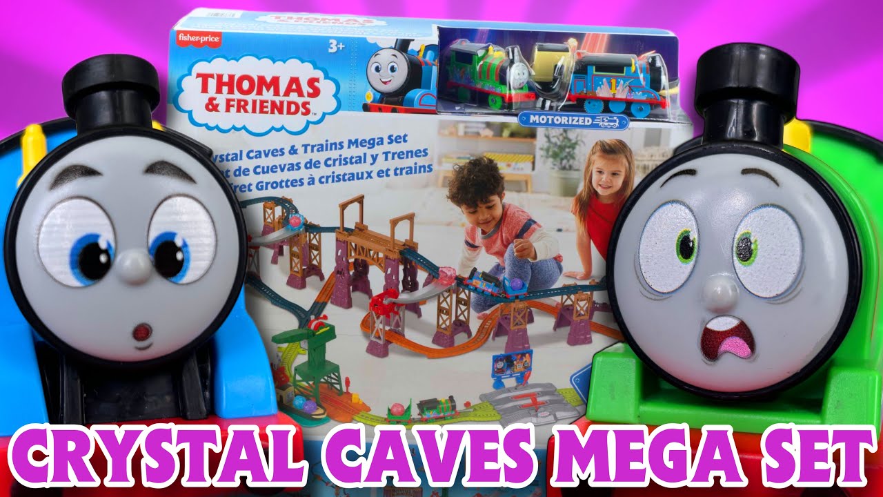 ¡LA PISTA MÁS GRANDE DE THOMAS! CRYSTAL CAVES MEGA SET UNBOXING || PeterSam24