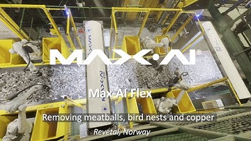 Four AQC-Flex sorting robots cleaning up metal scrap