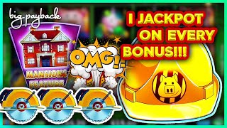 4 JACKPOTS on Huff N' More Puff Slots! Mansions, Buzz Saw, Mega Hat, Free Games!