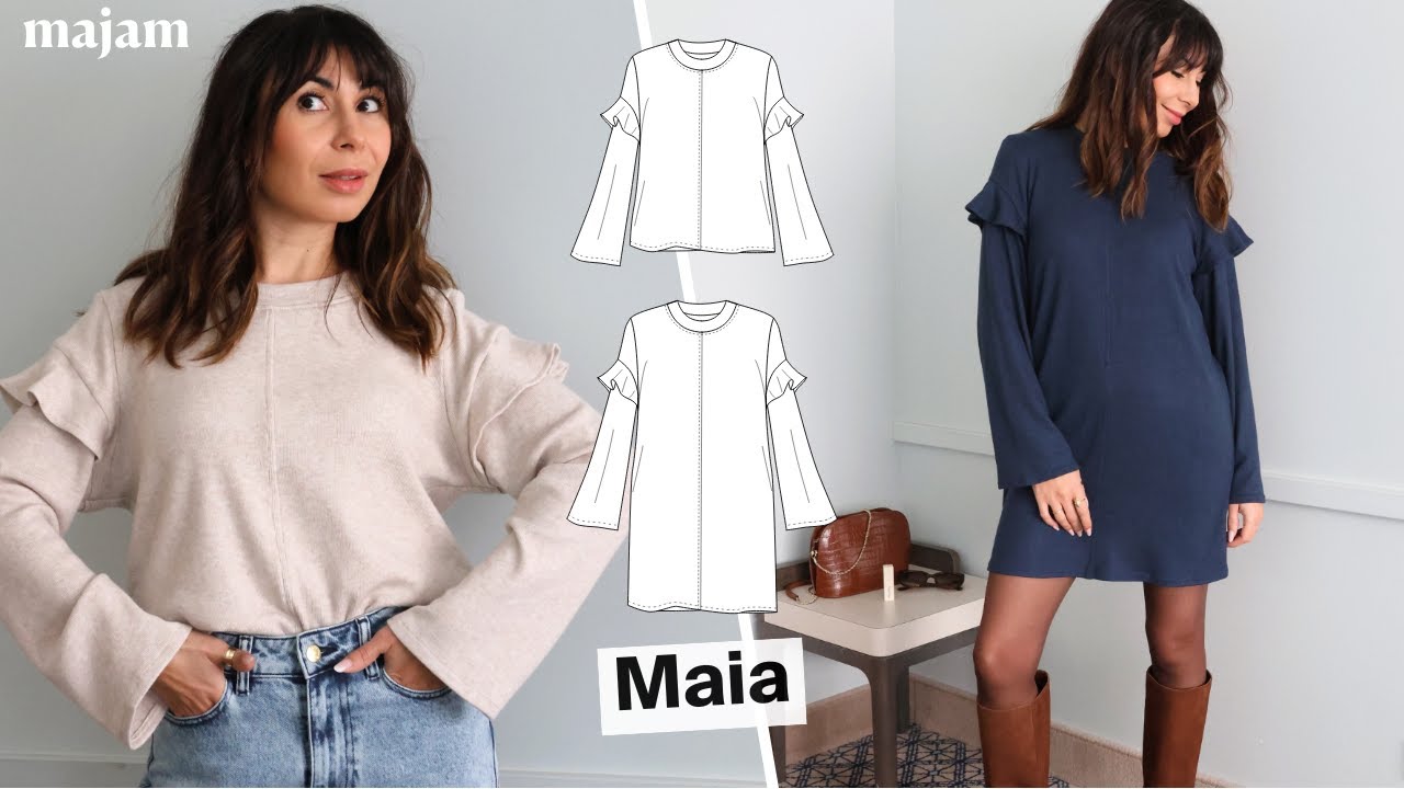👉 Coudre le pull MAIA (4 versions) | Tutoriel pas à pas Majam | Pull ou robe-pull moderne