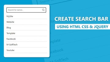 Create a Search Bar & Filter List using HTML CSS & JQUERY