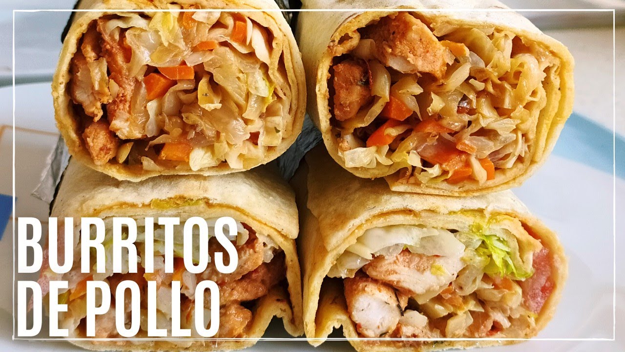 🌯BURRITOS DE POLLO ¡Masa Casera y Relleno! YouTube