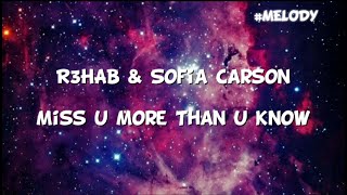 Sofia Carson & R3HAB-Miss U More Than U Know(Lyrics)