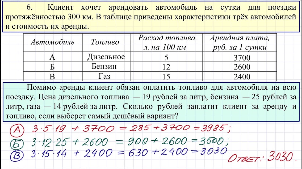 ГВЭ по математике для 11 класса #6