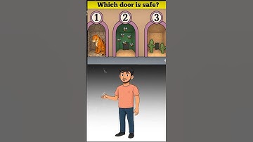 Which door is safe? 😲#challenge #riddles #facts #quiz #shorts