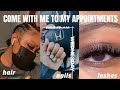 COME TO MY APPOINTMENTS WITH ME (lashes, nails & hair) | DARRIE ROBERTSON