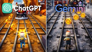 ChatGPT vs Gemini Make Subway Surfers in Mobile 😱 screenshot 4