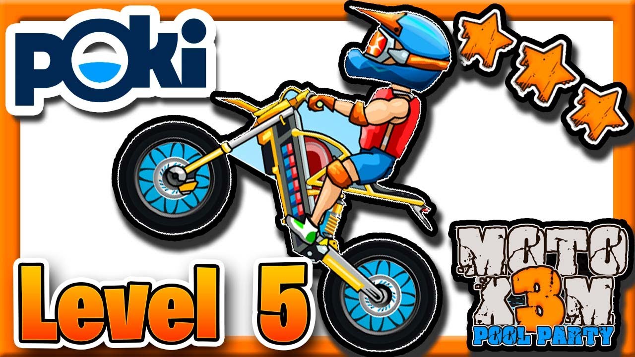 Moto X3M Pool Party Level 5 Poki.com Games 