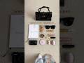 How’s the weekend bag going 🎏 #whatsinmybag #miumiu