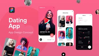 Dating App UI Concept | Speed UI Design Art | Figma Tutorial | Tinder style screenshot 5