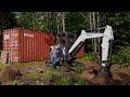 We NEEDED HEAVY EQUIPMENT for THIS | Building Our OFF-GRID SHIPPING CONTAINER CABIN in the WOODS