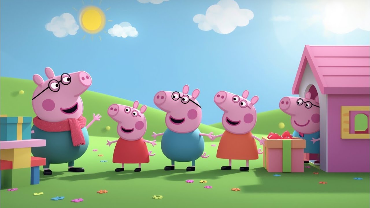 Песенка «Счастливые игры Свинки Пеппы» 🐷🎨 | Красочный анимационный клип для детей | Песенка для м...