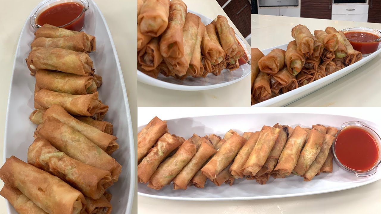 طريقة عمل سبرنج رولز بالخضار | العزومة مع الشيف فاطمة أبو حاتي