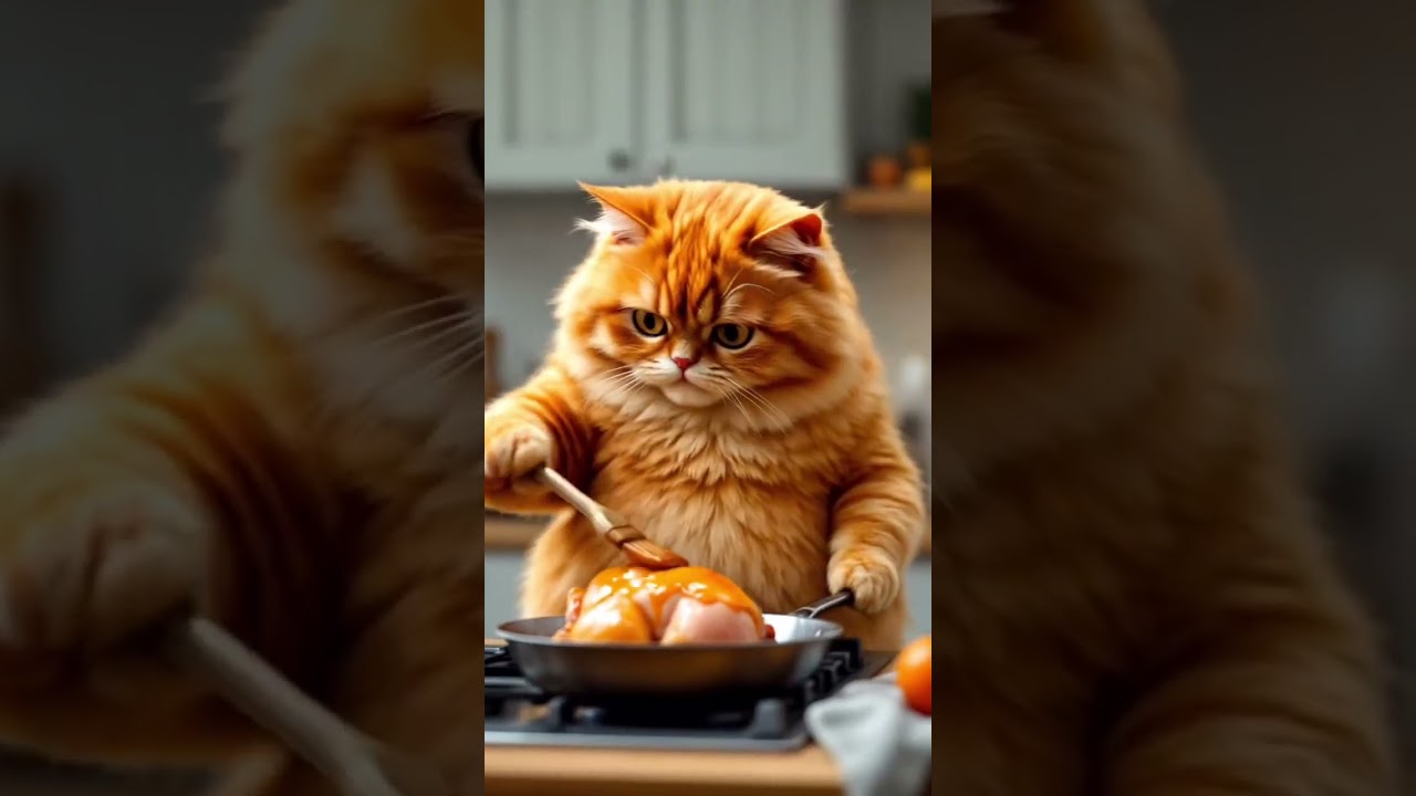 cat vs cock fight 😂.. 