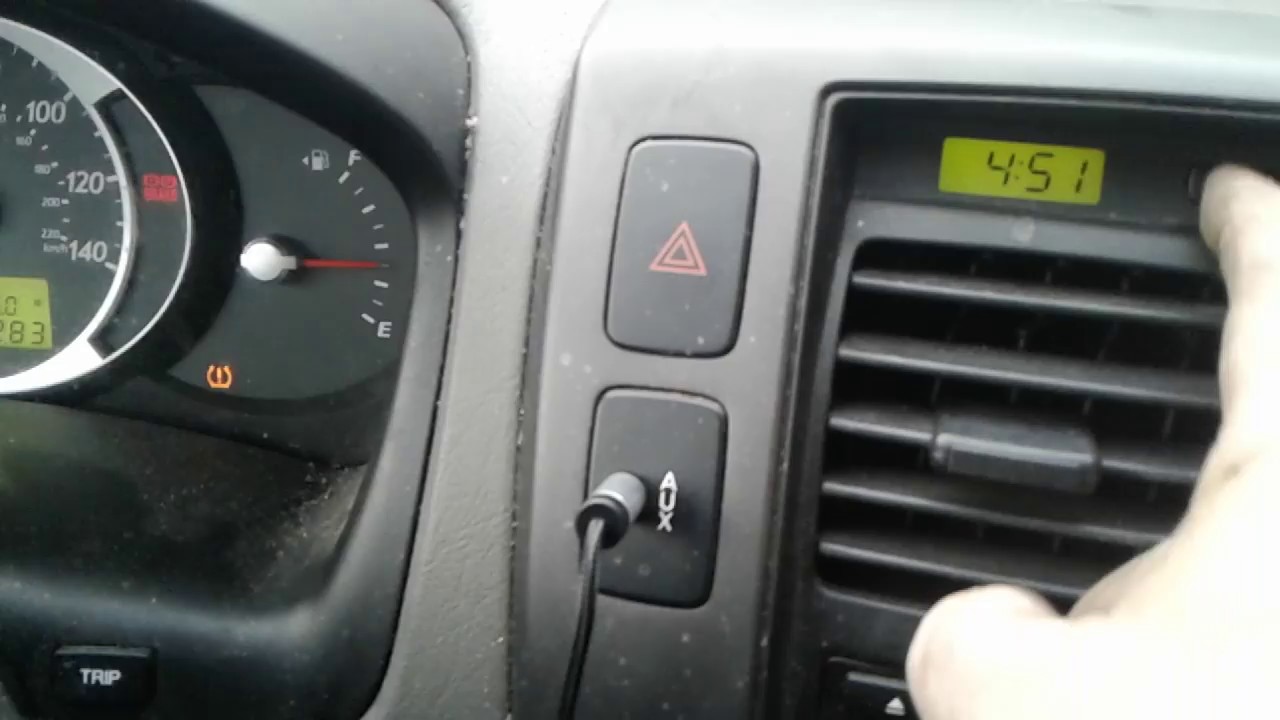 How to reset the clock on A 2009 Hyundai Tucson for Daylight Savings