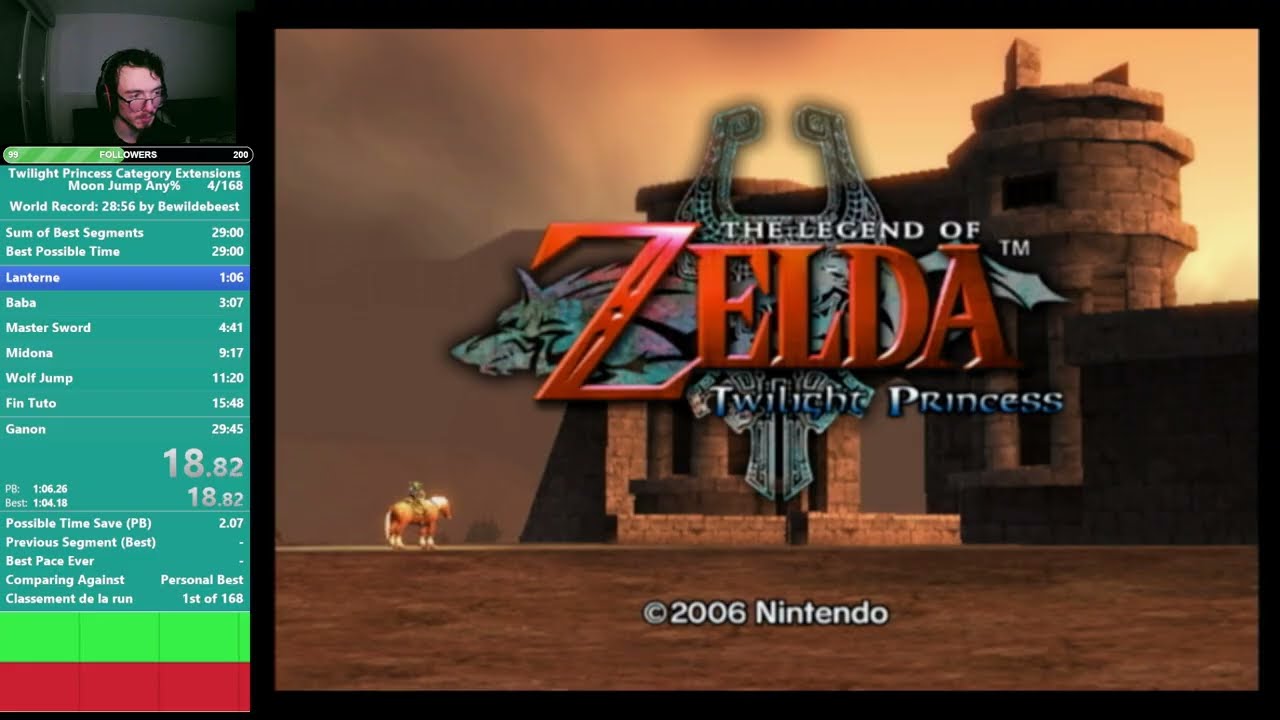 Zelda TP Any% Moonjump speedrun avec un nouveau PB 