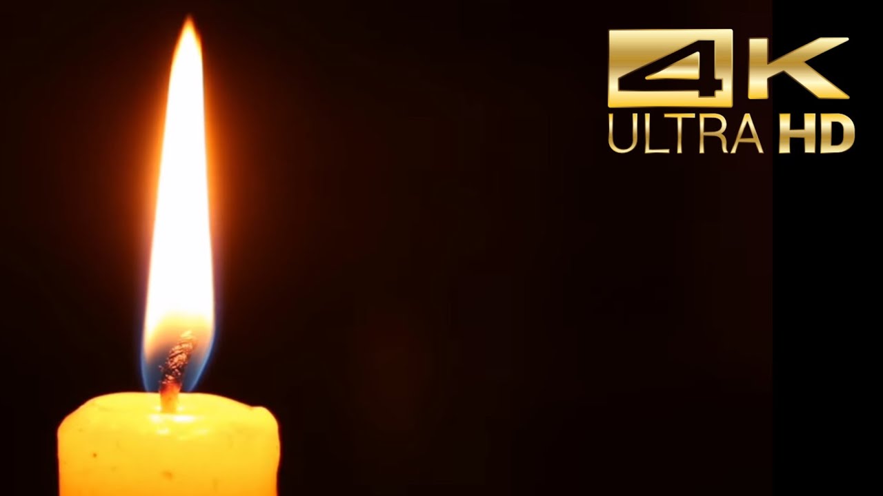 (1 Hours) Burning Candle flame no sound - Video Only (4K Full HD) - YouTube