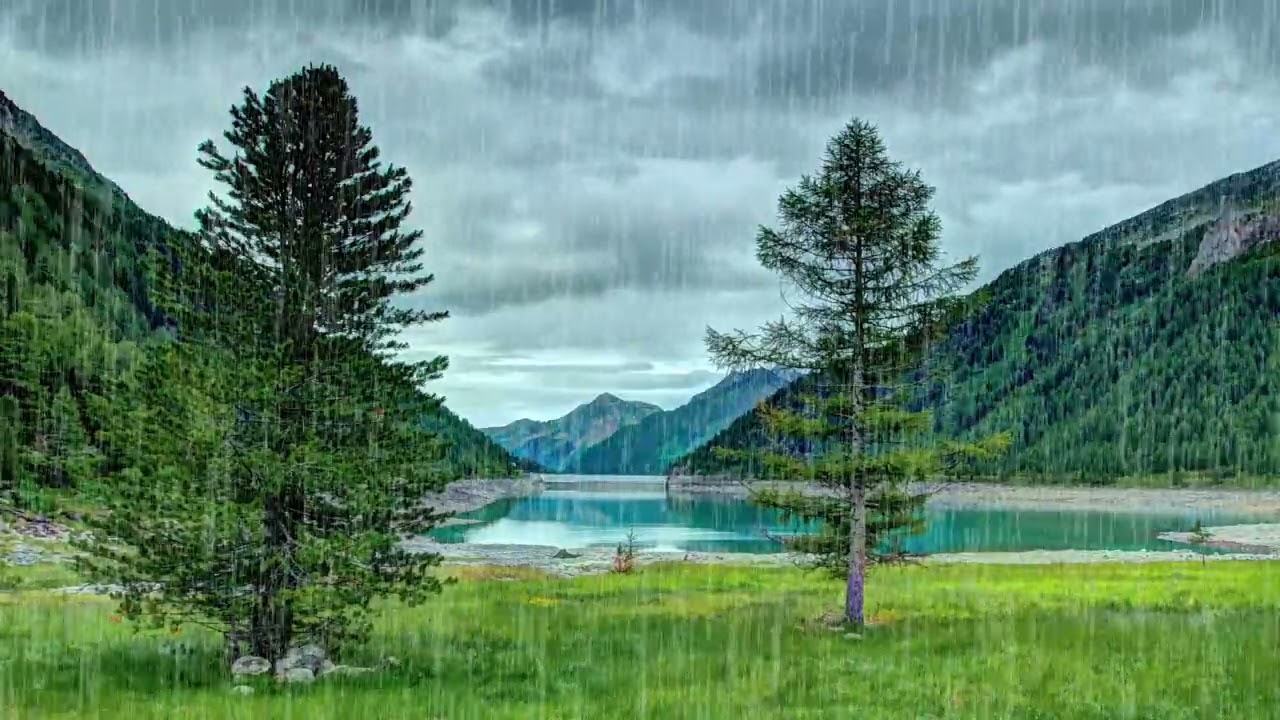 Intense rain sound, sleep, relaxation, deep sleep in Grand Teton National Park