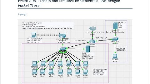 Desain dan Simulasi Implementasi LAN dengan Packet Tracer
