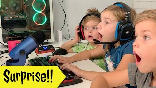 SURPRISING OUR KIDS WITH A NEW PC GAMING SETUP!!!