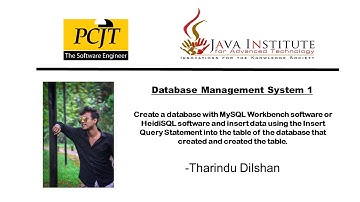 DBMS Task 05 |Create a Database Using MySQL Workbench|1st Year | Java Institute