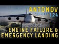 Antonov An-124 Engine fail & emergency landing (13.11.2020)