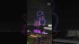 Pokémon worlds night drone show #Pokemon #PokemonWorlds