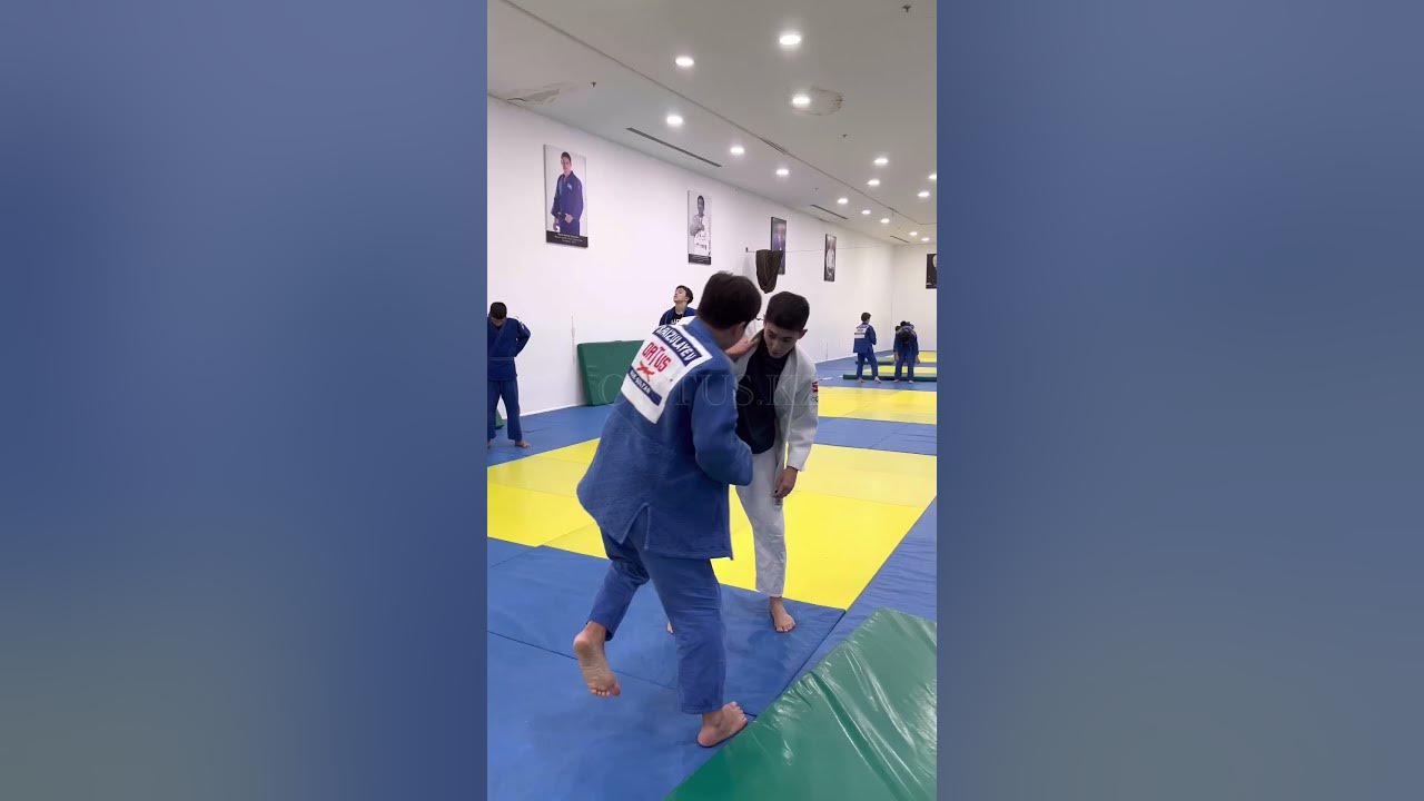 Бросок через спину с колен дзюдо