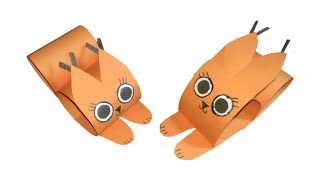 3d paper squirrel - paper squirrel easy - how to make a paper squirrel easy