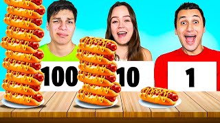 COMIENDO 100 CAPAS DE COMIDA RETO EXTREMO!!