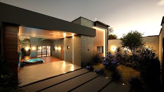 SMALL AND MODERN L-SHAPED HOUSE || 2 BEDROOMS || FLOOR PLAN - 10X20m PLOT (New Layout)