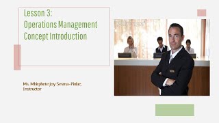 Lesson 3 Operations Management: Concepts, Introduction, Competitiveness, Strategy and Productivity