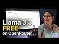 Llama 3.3 FREE on OpenRouter Here's How #viralvideo#Llama33 #openrouter