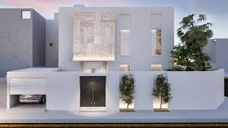 Exterior Elevation . Light Modern - تصميم واجهة خارجية . نمط حديث