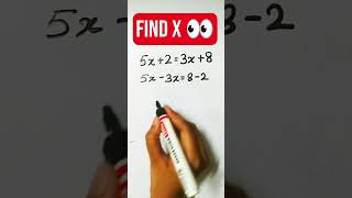 Only Smart Students Can Find X 🧠 #shorts #math #findx #algebra #mathchallenge #viralshorts