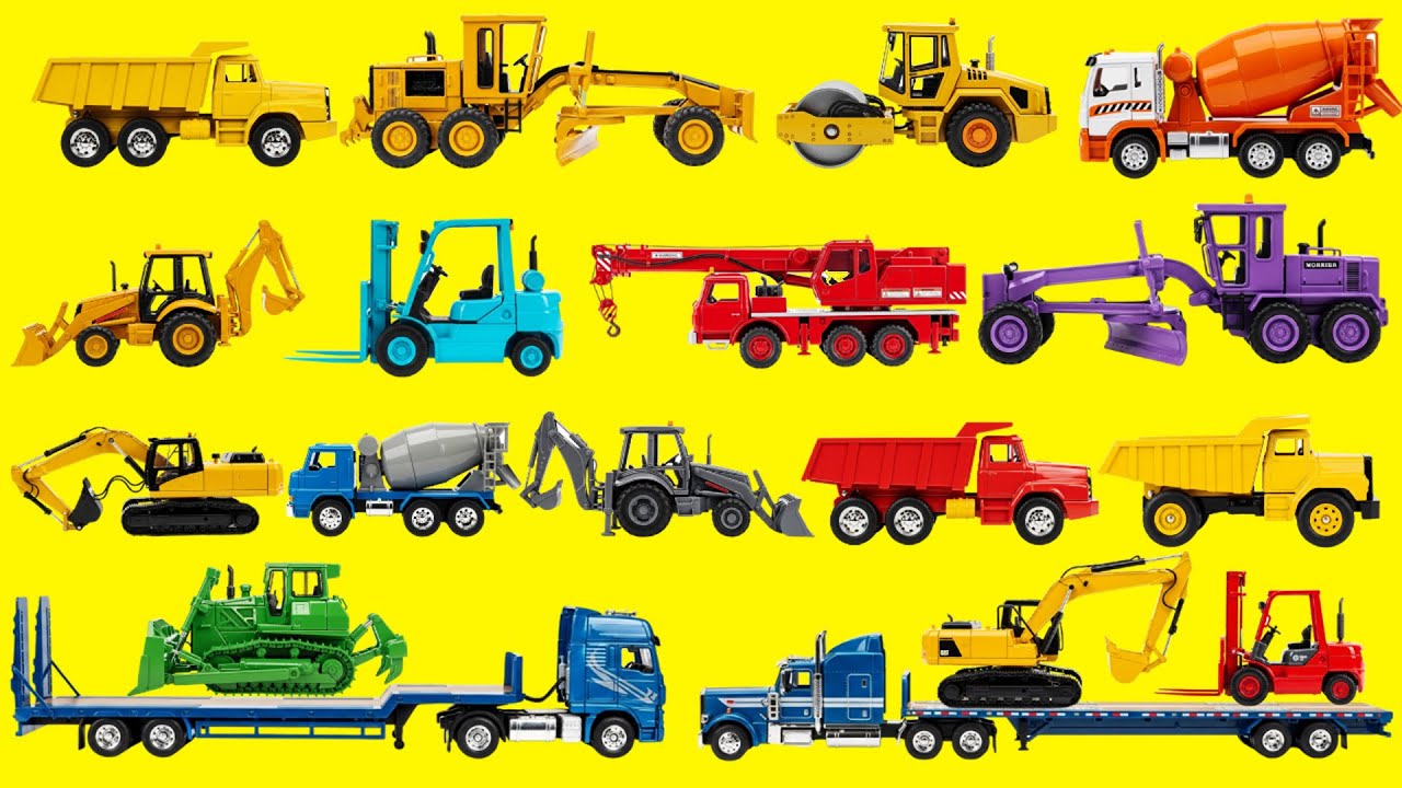 Meet the 10 Mighty Construction Trucks! | Original Song for Kids | Toy & Real Vehicles