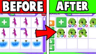 I upgraded FANS INVENTORY Only Using Potions in Adopt Me!