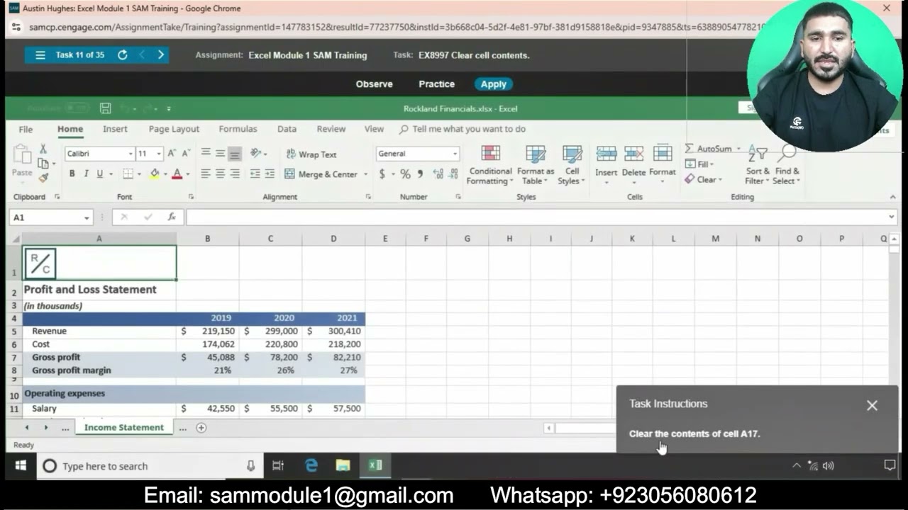 Excel Module 1 SAM Training | Excel Module 1 SAM Training | Excel Module 1 SAM Training