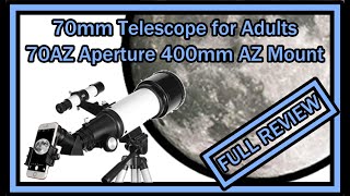 OYS Telescope 70AZ 70mm Aperture 400mm AZ Mount 20x 44x Phone Mount Full Review and Instructions screenshot 5