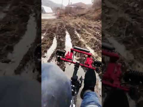 Big Wheels Off Road Fat tire recumbent F326 on the Muddy trail