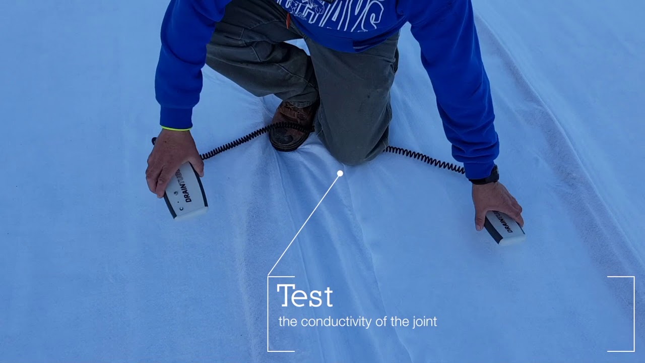 Multi-linear drainage geocomposite for ELL surveys: Draintube® Conductive