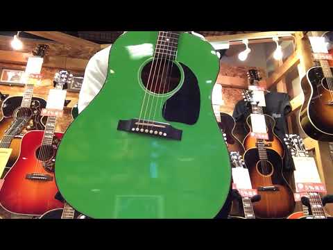 心斎橋店 Gibson J-45 Neon Green - YouTube