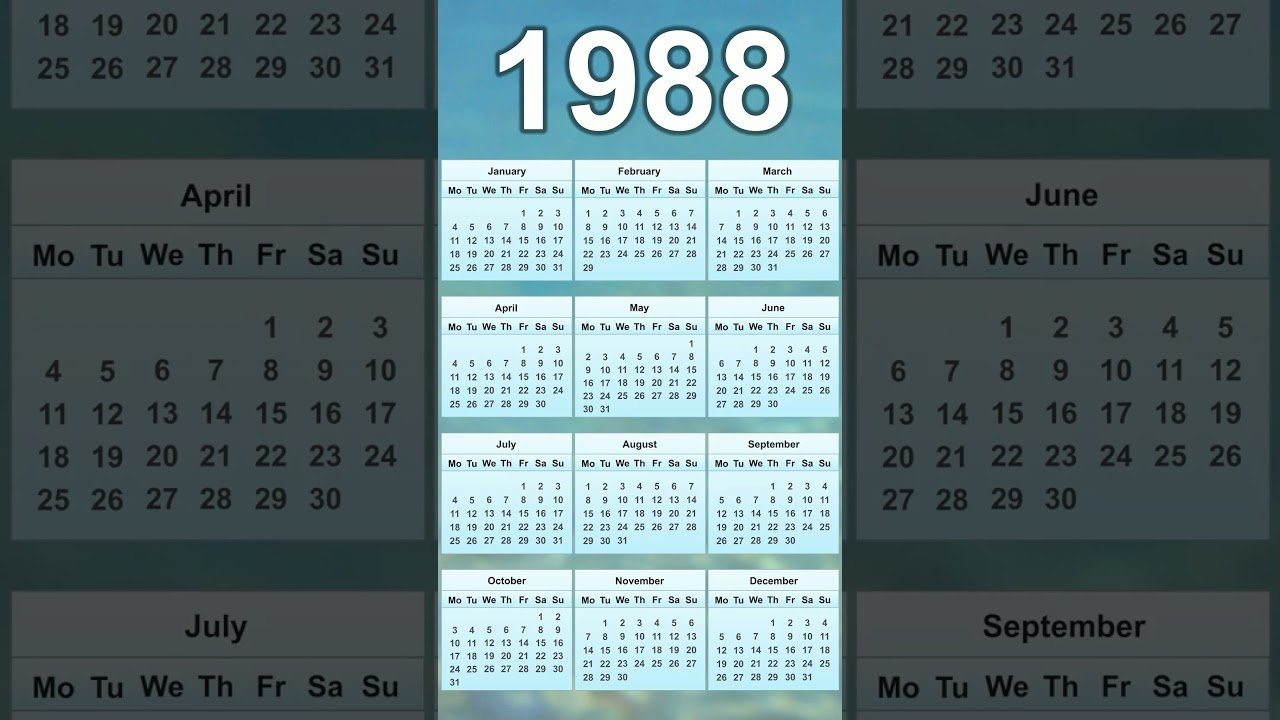 1988 Calendar