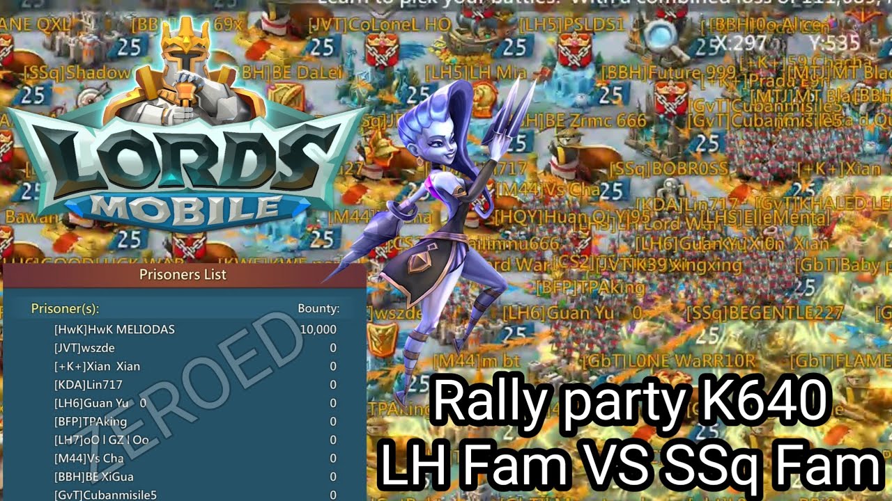 Lords Mobile - Rally Party K640 | SSq Squad left the kingdom | battle ...