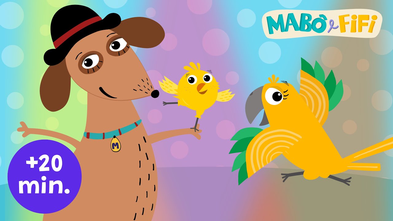 DANÇANDO COM O PINTINHO AMARELINHO, O MABÔ E A FIFI + canções divertidas para crianças