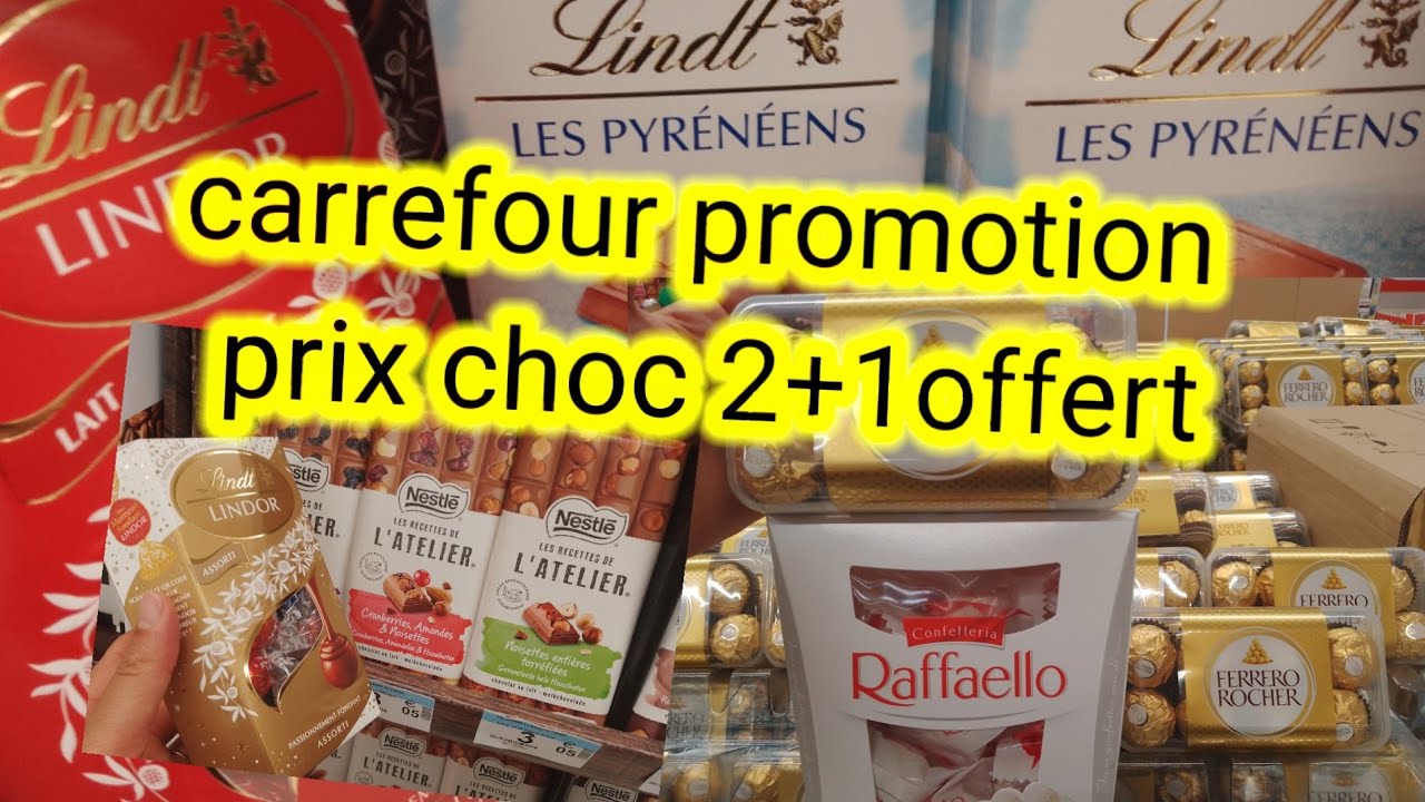 عجبني اليوم الحال في كارفور 💥🤩تخفيضات على كل انواع الشوكولا🍬 carrefour promotion chocolat 2+1 offert